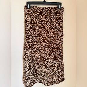 Forgotten Grace Leopard Print midi Skirt